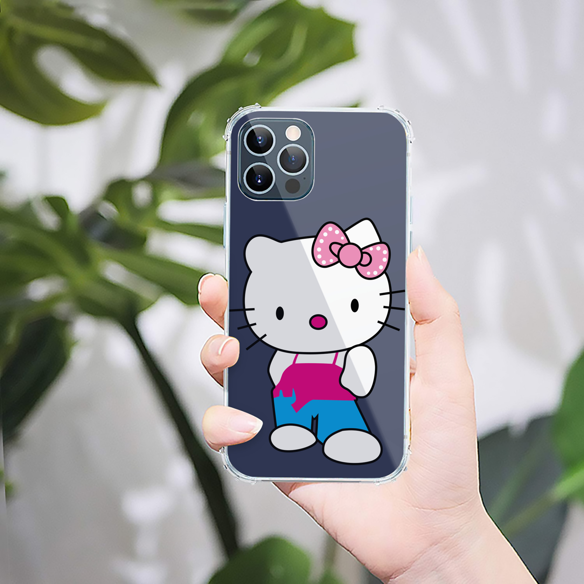 （画像用） Hello Kitty ハローキティ 【iPhone 12シリーズ対応】透明スマホケース（クリアソフトケース）